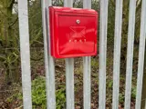 Red Letter Box at the Forest School entrance